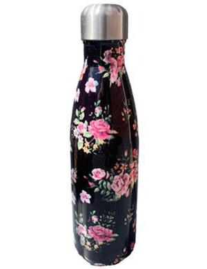 Therma Bottle 500ml Floral - Black